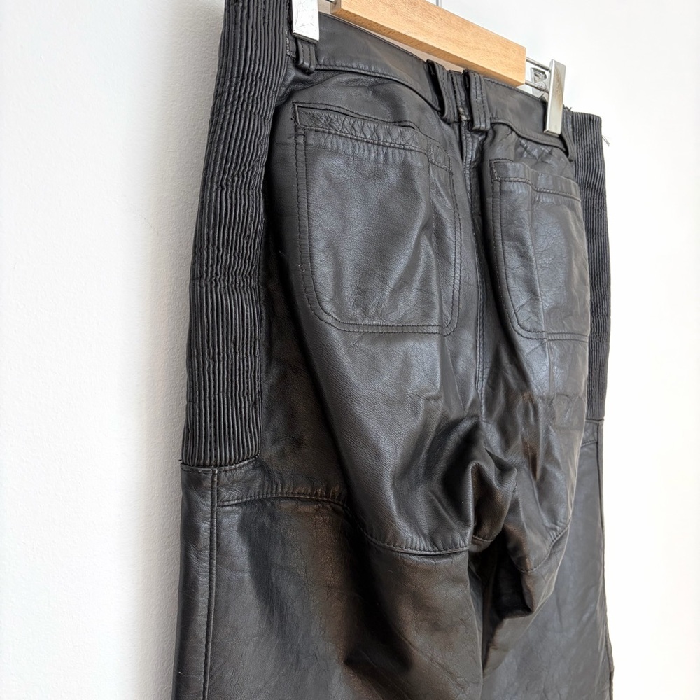 Vintage Leather Moto Pants - Size 30 - Made in Canada